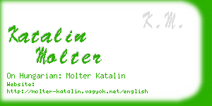 katalin molter business card